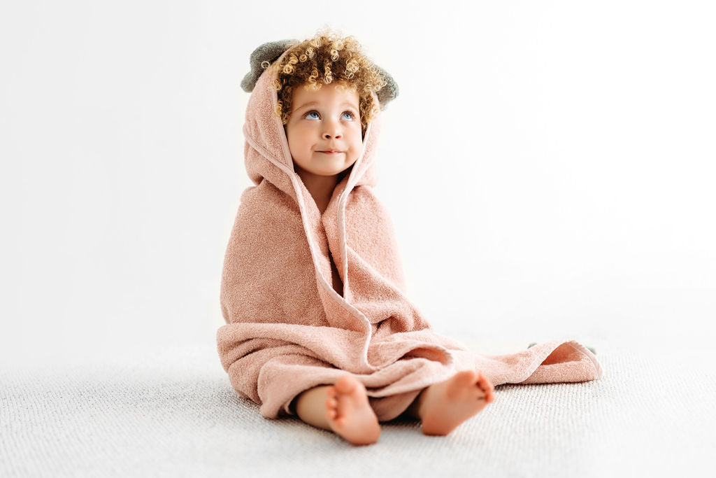 100% Organic Baby Hooded Towel (With Bow)