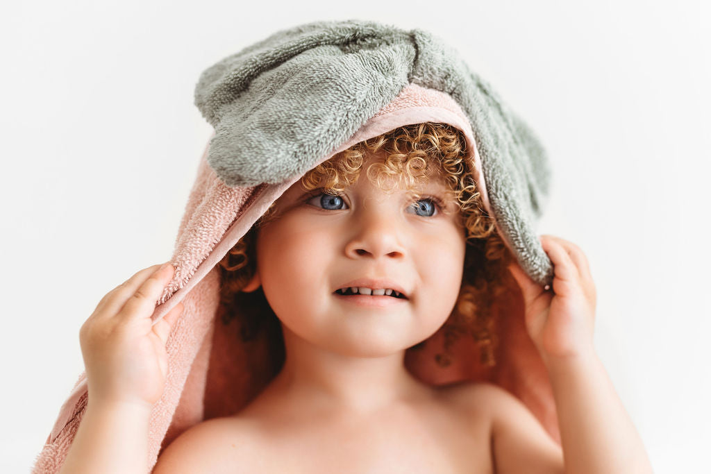 100% Organic Baby Hooded Towel (With Bow)
